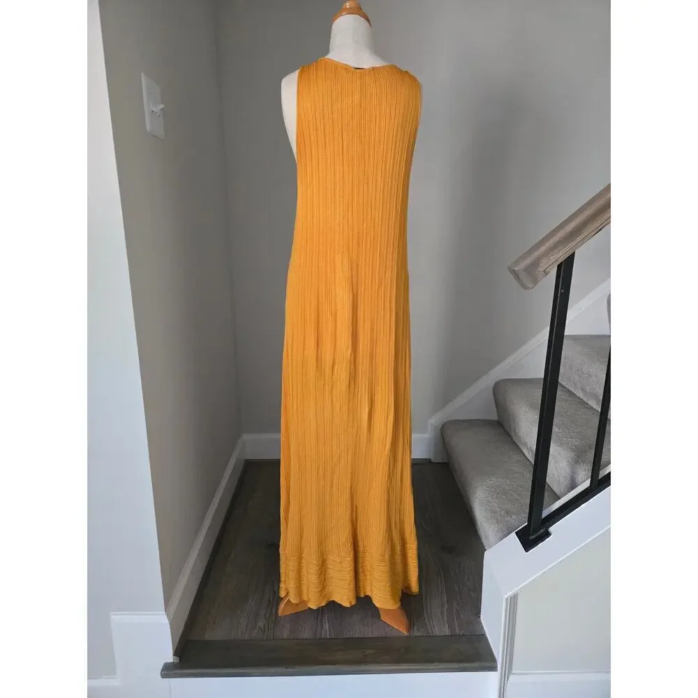 Zara 100% Viscose Knit Knotted Maxi Dress size S - Picture 5 of 5